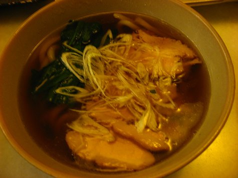 Udan soup with pork